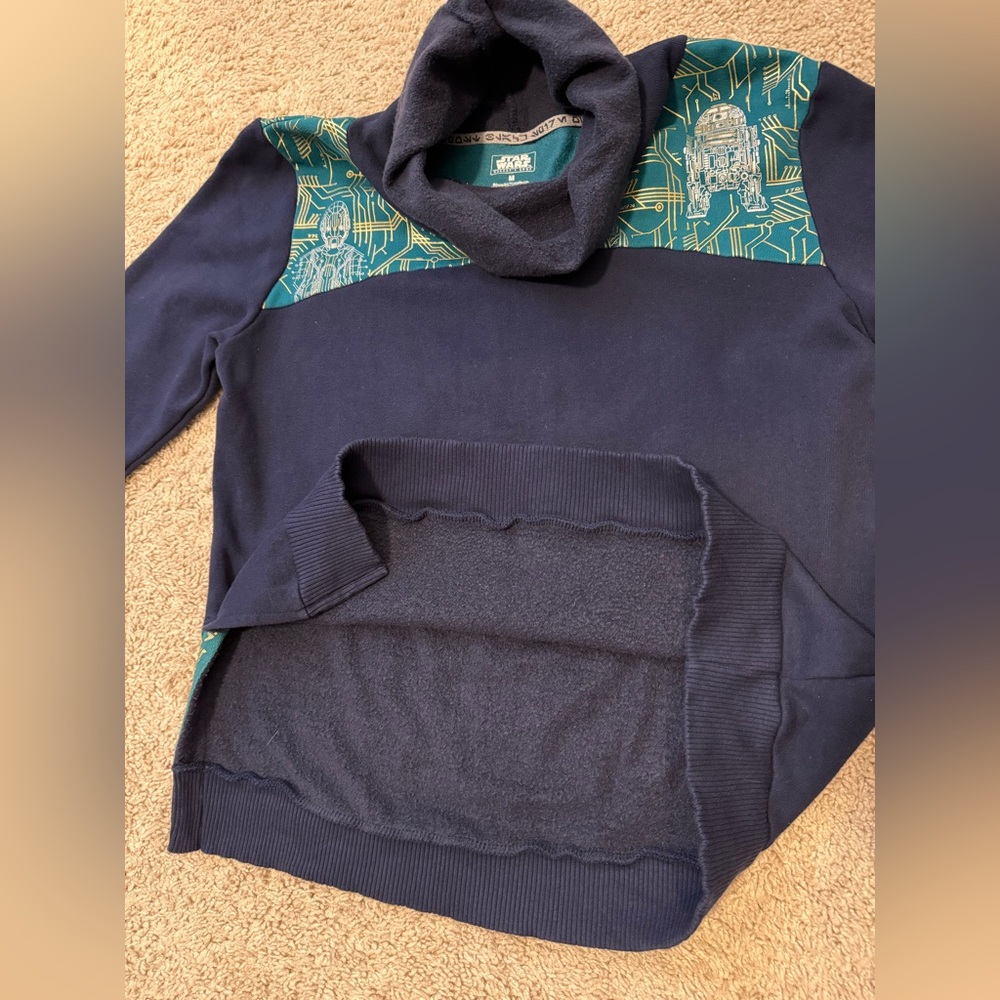 DROID DEPOT SWEATER BLUE GREEN SIZE MEDIUM STAR WARS DISNEY DROIDS - Picture 6 of 9